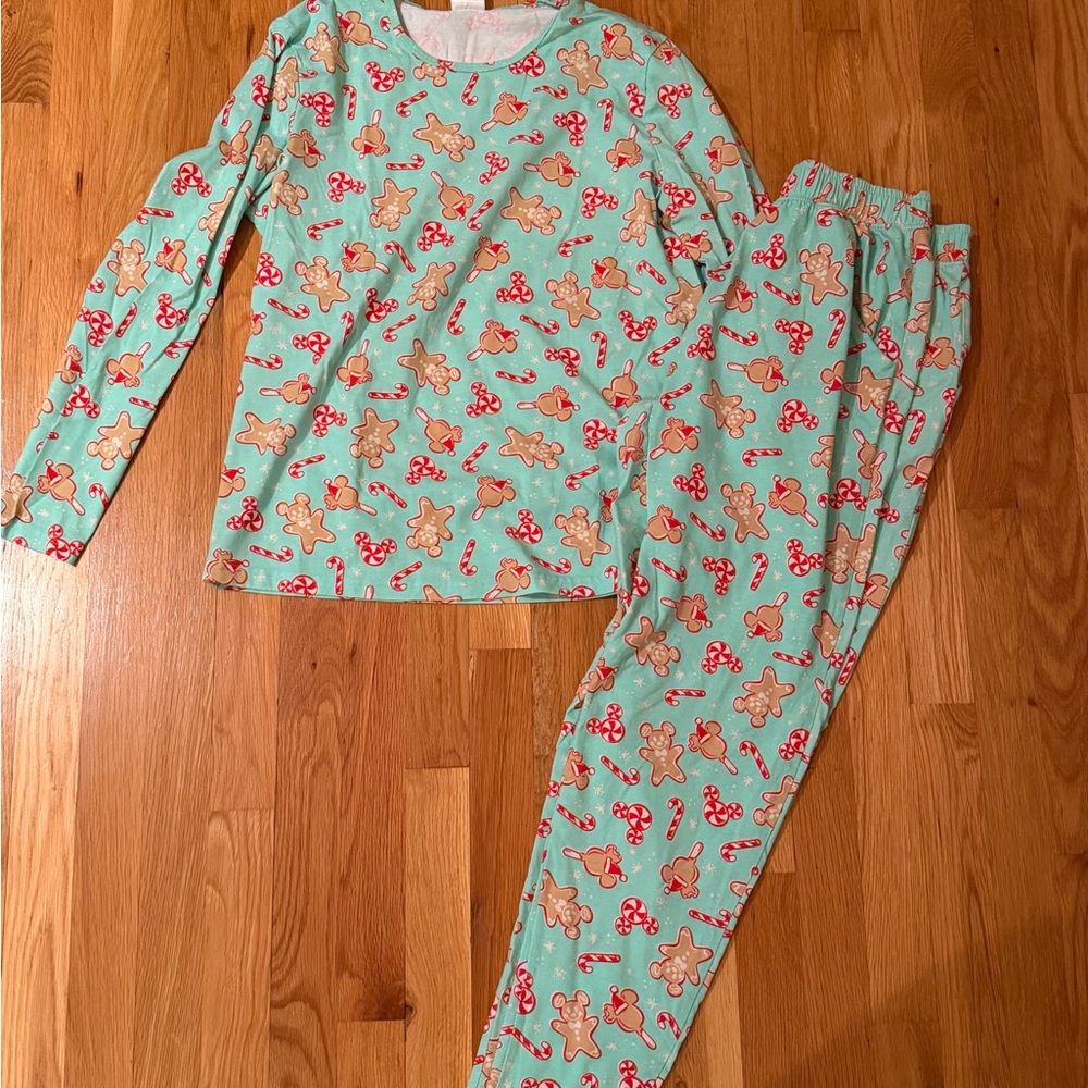 Disney Holiday Treats Mint Gingerbread Pajama Set